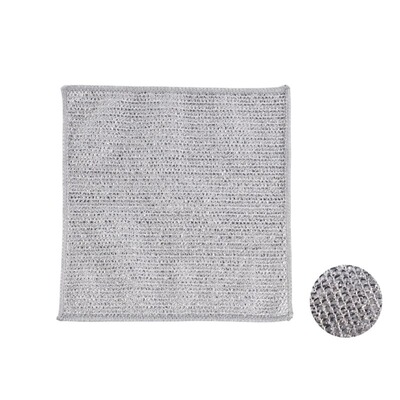 钢丝厨房抹布金属丝双面清洁洗碗网格灶台刷锅除垢神器双层不掉丝