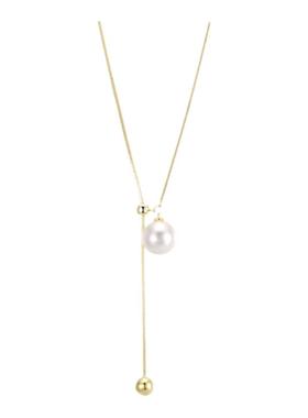 珍珠款吊坠项链女金色轻奢