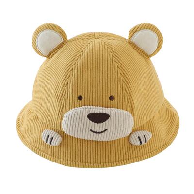 超萌小熊宝宝渔夫帽婴儿卡通盆帽