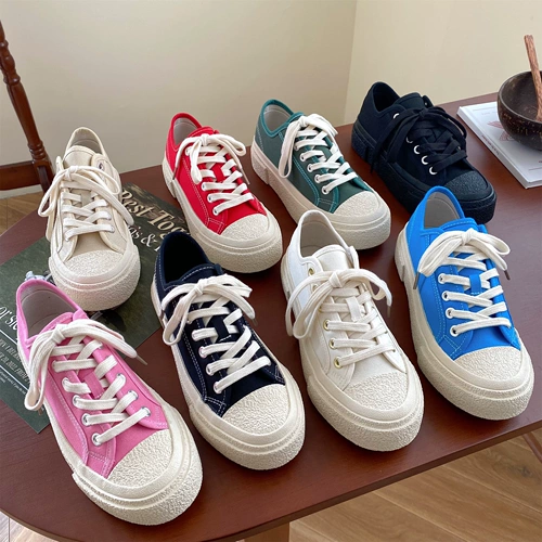 Тканевые небольшие дизайнерские эспадрильи, ретро белые кеды на платформе, кроссовки, тренд сезона, стиль ретро-гонконг 80-90х