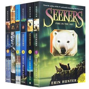 英文原版 SEEKERS 熊武士5本 spirits in the stars / fire in the sky  猫武士同作者 儿童课外阅读章节书 Warriors同系列
