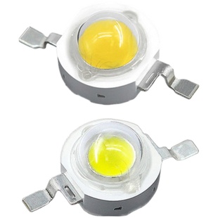 1W3W大功率5瓦LED灯珠高亮正白暖白足瓦强光手电筒带铝板带线包邮