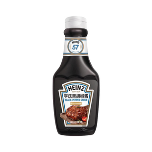 亨氏黑胡椒酱360g意大利面酱黑椒酱汁牛排酱专用番茄酱烧烤酱家用