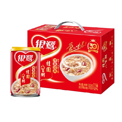 银鹭桂圆八宝粥即食280g*12罐