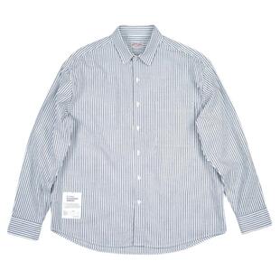 黑白条纹衬衫男长袖夏季潮ins宽松休闲衬衣日系港风男装痞帅外套