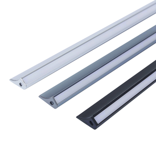 手办展示柜led灯带自粘向内斜发光智能模型手版免开槽感应线条灯