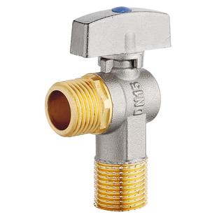 正304不锈钢大流量三角阀球形全铜通开关4分马桶热水器冷热止水阀