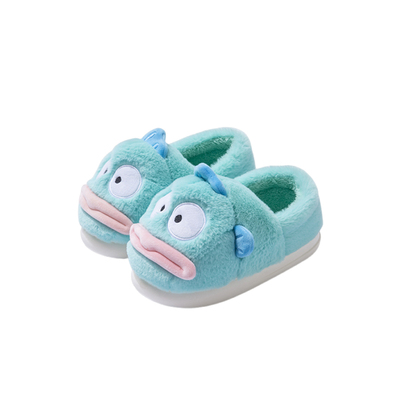 左福丑萌可爱亲子棉拖鞋