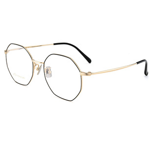 多边形纯钛眼镜架女超轻小框款眼睛框男玫瑰金素颜文艺近视镜钛架