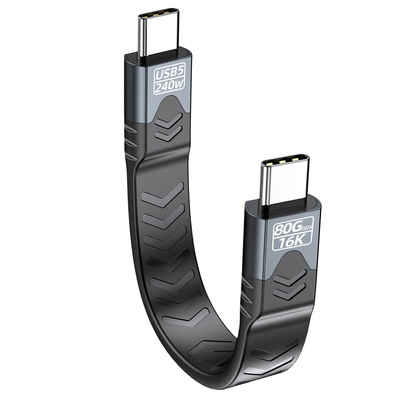 usb5雷电4全功能线双头typec扁线