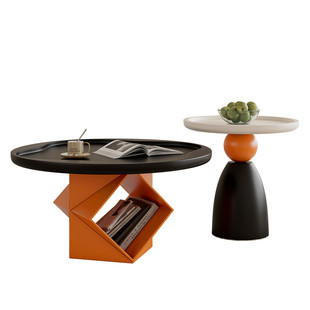 茶几客厅家用意式极简茶几桌组合小户型轻奢高级感设计师创意桌子