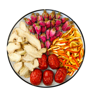 陈允斌顺时姜枣茶生姜带皮小黄姜片红枣玫瑰花川陈皮三伏天养生茶