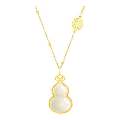 玉匠世家葫芦和田玉925银项链白玉福禄质感国风送妈妈生日礼物