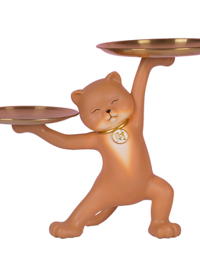 妖娆猫树脂北欧玄关钥匙收纳