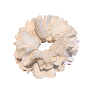 花团锦簇肥肠圈刺绣甜美优雅发圈高弹丸子头发绳复古头圈耐用发饰