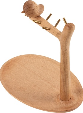 入户装饰摆件实木玄关置物架客厅