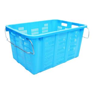 加厚塑料箩筐超大号水产服装厂收纳框蔬菜篮沥水框子长方形周转筐