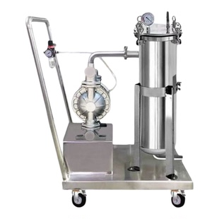 移动式气动隔膜泵过滤器胶粘油墨乳胶花生油涂料粘稠液体过滤器