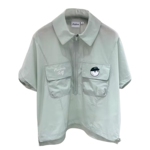 女士25夏款高尔夫服装韩版短袖女装上衣冷感口袋休闲户外运动衫