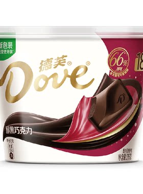 德芙醇黑66%纯正可可脂巧克力