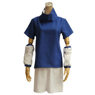 火影忍者宇智波佐助cos服 一代衣服蓝色短袖假发动漫cosplay男装