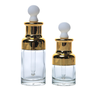 套肩精油瓶玻璃空瓶乳液按压护肤品精华液胶头滴管分装药剂瓶包邮