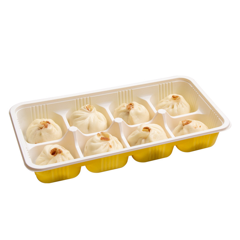 七色魔方长方形塑料生煎打包盒