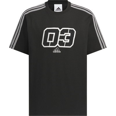 Adidas/阿迪达斯正品2025夏季款男士透气经典宽松针织短袖JX2633