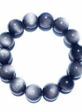 银曜石手链天然水晶大珠天然水晶