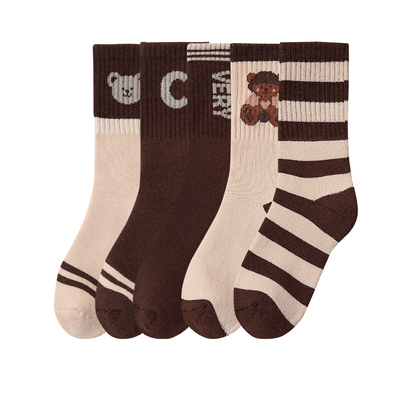 儿童袜子男童100%纯棉抗起球