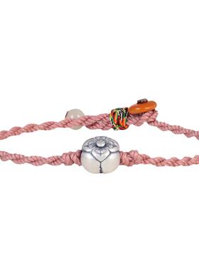 兰术女银国风柿柿如意手链简约