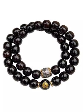 泰山玉化菩提手串达通时尚天然菩提双圈溏心老料十二生肖手链正品