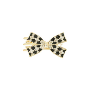 高级感名媛风蝴蝶结鸭嘴夹新潮头饰发夹侧边刘海撞色额前碎发饰女