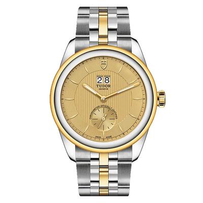 帝舵日历商务休闲背透机械男表