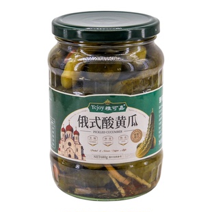 雅可嘉俄式酸黄瓜680g下饭菜腌制酸青瓜三明治汉堡披萨即食酱腌菜