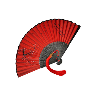 复古中国风女式流苏折叠扇子学生随身舞蹈竹扇古风汉服拍照礼品扇