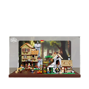 适用乐高10332中世纪城镇广场展示盒亚克力透明收纳防尘罩