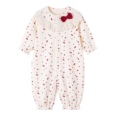 考拉蒂尔婴儿中开纯棉连体衣