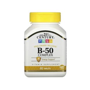 香港直发21st Century复合维生素B-50补充维生素呵护健康60片