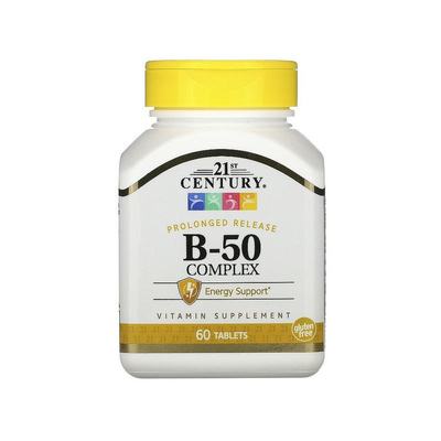 香港直发21st Century复合维生素B-50补充维生素呵护健康60片