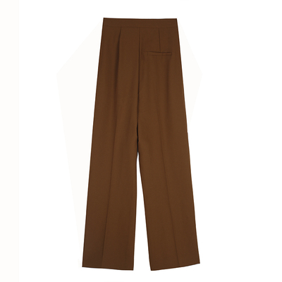 PAPERLLL白色阔腿裤女春秋高腰直筒高级感裤子加长拖地垂感西装裤