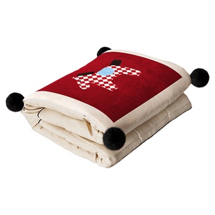 马来鸿运新年款马年抱枕抱枕被二合一毯子车载办公室家用厚盖毯子