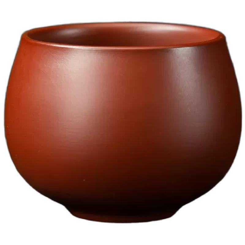 纯色高温烧制紫砂中式茶杯品茗杯