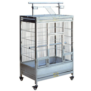 大牛不锈钢鸟笼鹦鹉专用大鸟笼虎皮牡丹新型鸟笼子防溅鹦鹉笼子