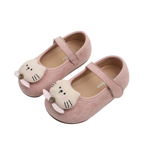 女童春季小猫笑脸软底浅口公主鞋