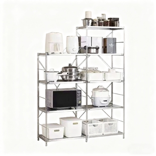 日式不锈钢扫地机器人置物架客厅下空式落地猫砂盆架石头拖地机架