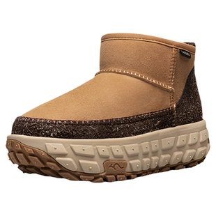 AUMU时尚舒适休闲厚底轮胎底雪地靴女皮毛一体一脚蹬懒人保暖鞋子