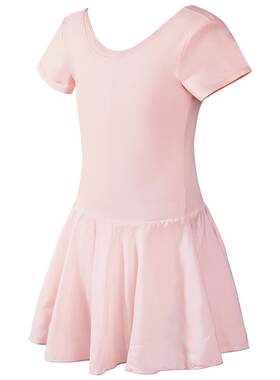 儿童舞蹈服练功服女童夏季短袖芭蕾舞裙中国舞演出拉丁舞裙闭裆女