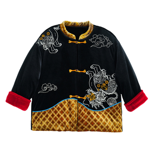 砚台家童装男童新中式拜年服冬装衣服国风新年外套小儿童唐装马甲