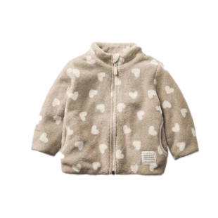 千趣新款加厚珊瑚绒外套男女童羊羔绒加厚纯棉内里棉服拉链上衣